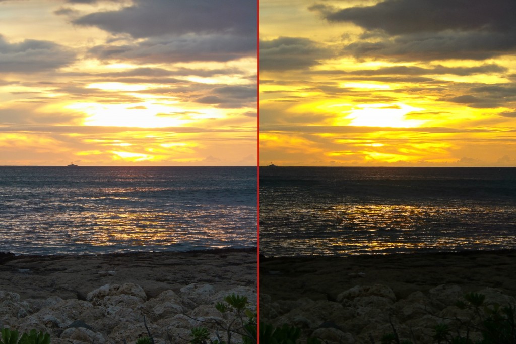 O ajuste da expsoição pode fazer toda a diferença ao fotografar o pôr-do-sol