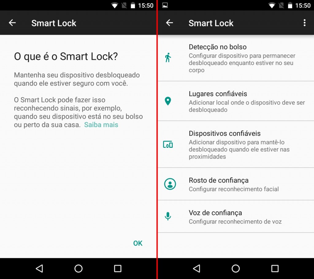 Com o Smart Lock, há várias formas de manter seu smartphone desbloqueado